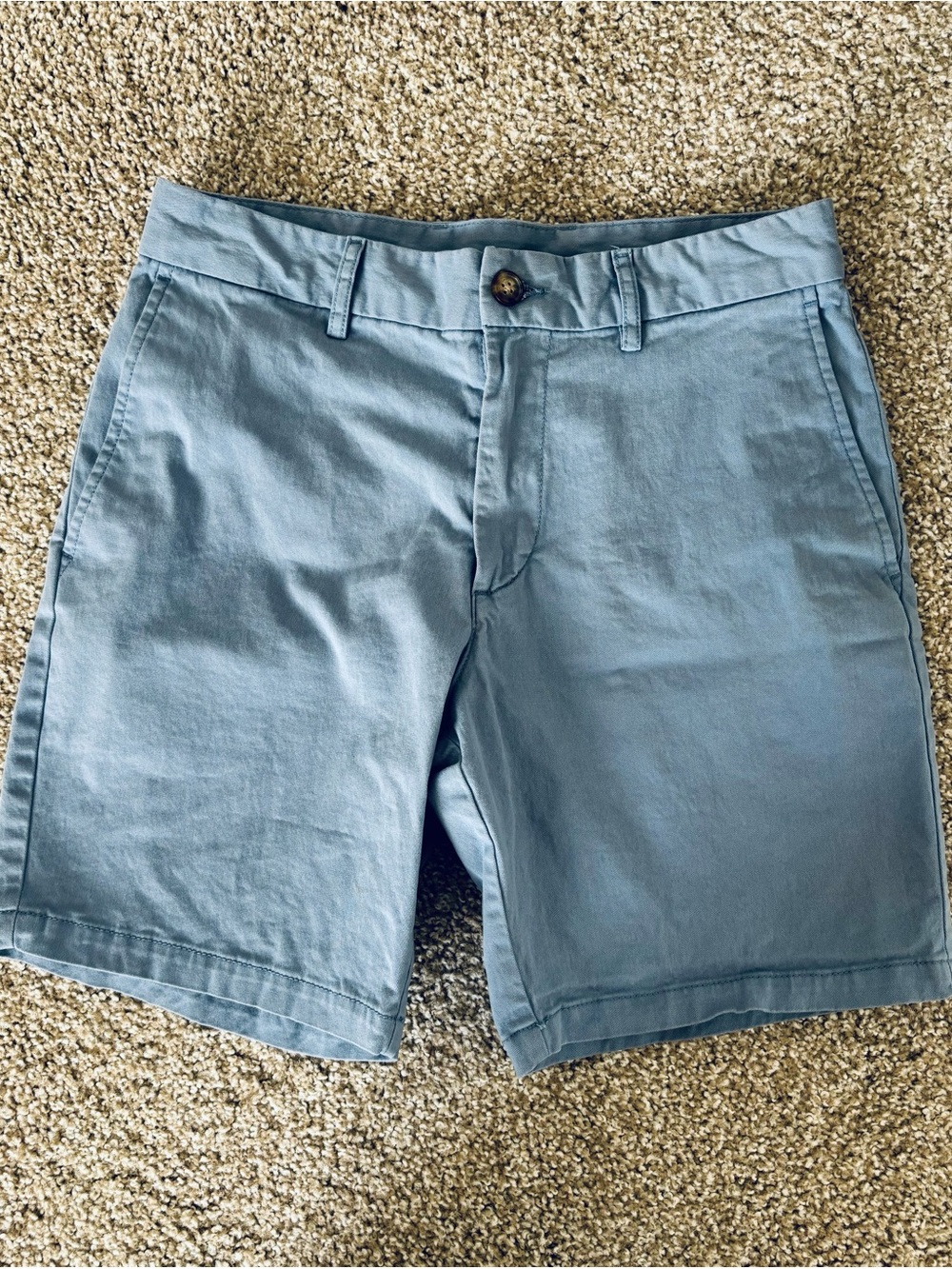 Old Navy Men's Sky Blue Flat Front Chino Shorts